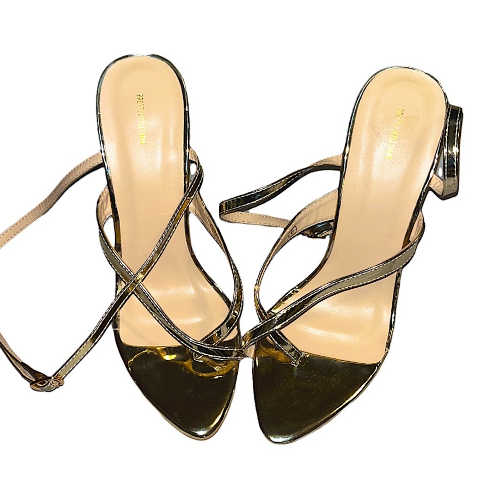 Pretty little thing rose gold heels